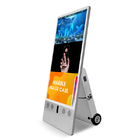 Movable A-Board Poster Outdoor Ip65 Waterproof 50 Ah Battery Powered Lcd Portable Digital Signage